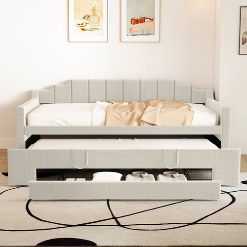 HAVEN COVE FURNITURE DEIDARA QUEEN DAYBED WITH TRUNDLE & STORAGE