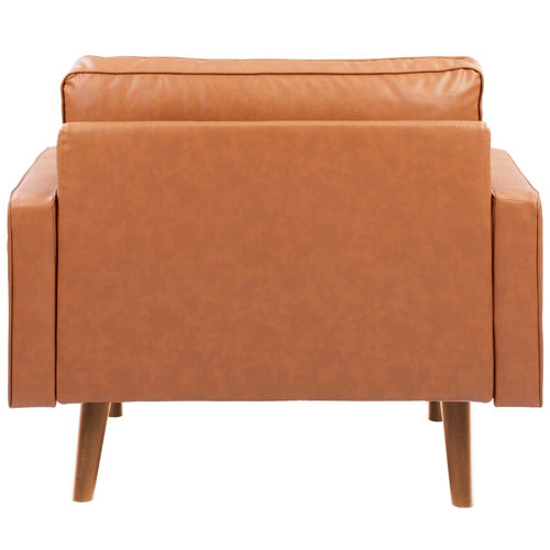 STOCKHOLM FAUX LEATHER ARMCHAIR