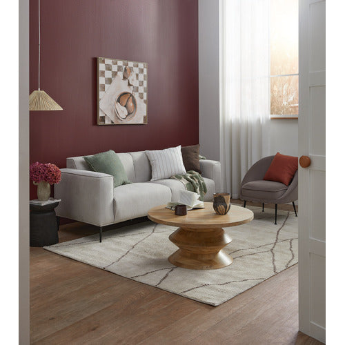 NATURAL RHYS 3 SEATER UPHOLSTERED SOFA