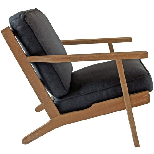 NATURALLY PROVINICIAL COILA SOLID OAK & LINEN LEISURE ARMCHAIR
