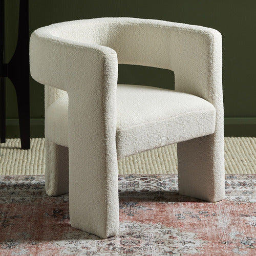 POMAIRE 3 LEGGED BOUCLE OCCASIONAL CHAIR
