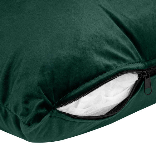 DARK GREEN AERO VELVET DOUBLE SOFA BED