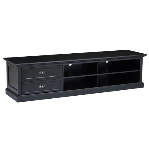 BLACK MAISON LARGE TV ENTERTAINMENT UNIT