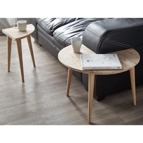 MAJA ANSEL DESIGN 2 PIECE PIZZA RUBBERWOOD COFFEE TABLE SET