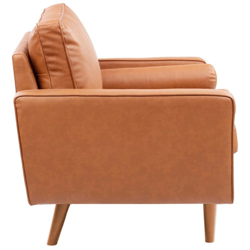 STOCKHOLM FAUX LEATHER ARMCHAIR