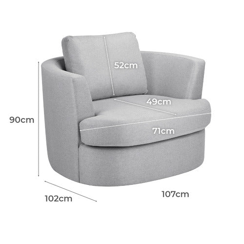KILLIAN OVERSIZED SWIVEL ARMCHAIR