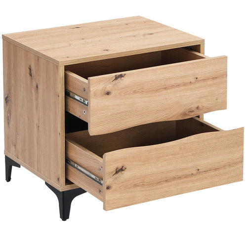 EXPERT HOMEWARES LUCA 2 DRAWER BEDSIDE TABLE