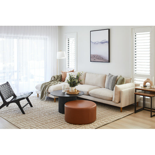 ANIKA ROUND MANGO WOOD COFFEE TABLE