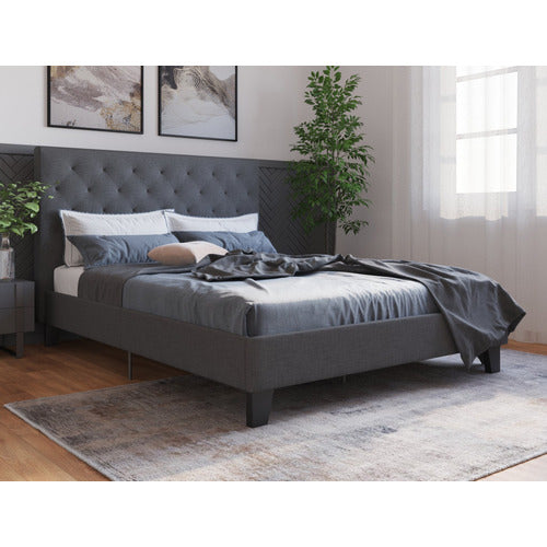 RAWSON & CO OXFORD CHARCOAL DOUBLE BED FRAME