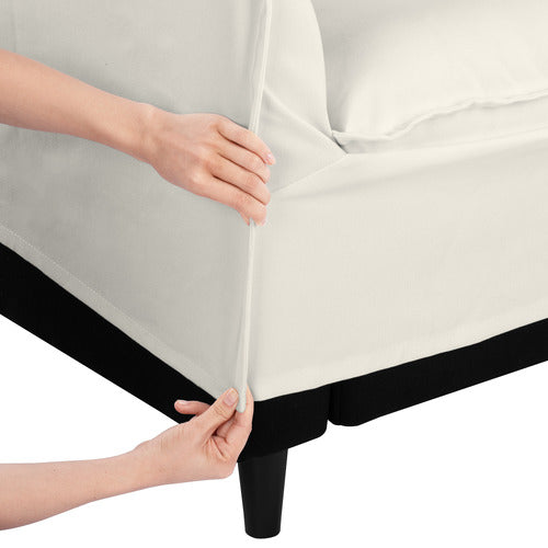 MONTAUK UPHOLSTERED SLIPCOVER ARMCHAIR