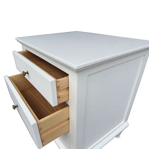 HAMILTON FURNITURE WHITE ATHAN SIDE TABLE