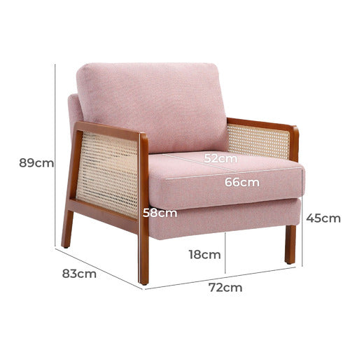 MIKASA FURNITURE PINK ZENON ARM CHAIR