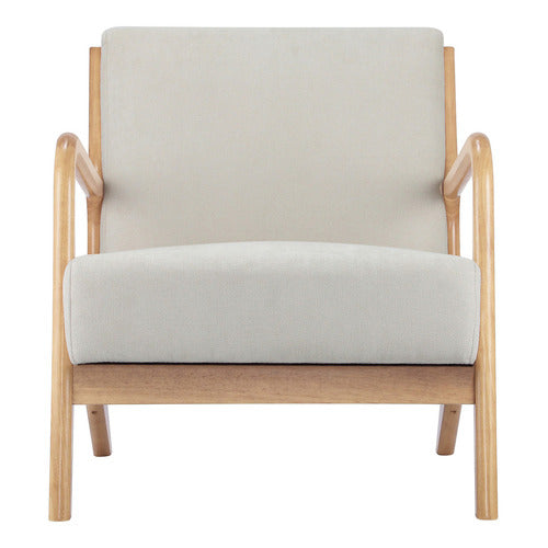 LIVING FUSION KAMDEN RUBBERWOOD ARMCHAIR