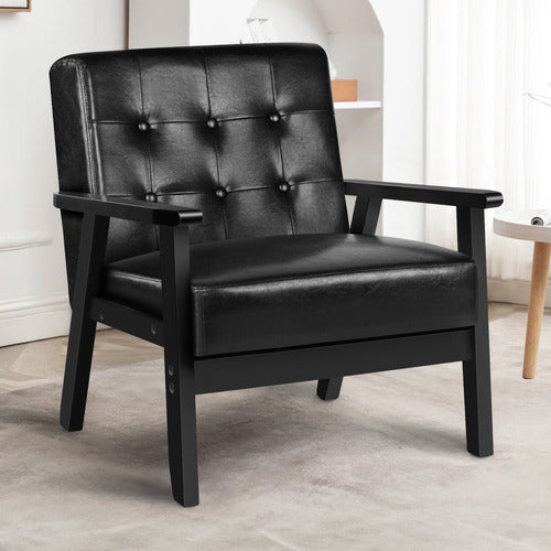 HOXTON ROOM CALLUM FAUX LEATHER ARMCHAIR