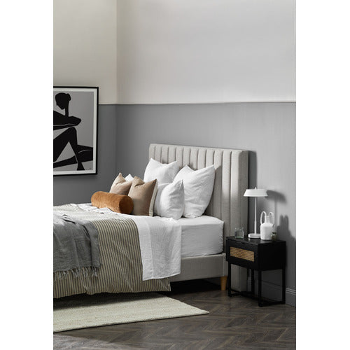 OAT WHITE CHARLOTTE BED BASE