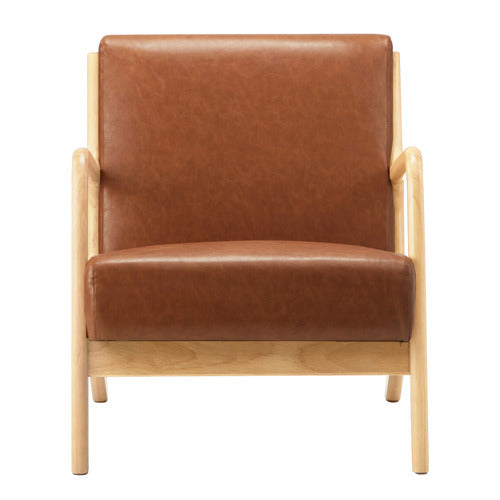 LIVING FUSION KAMDEN FAUX LEATHER ARMCHAIR