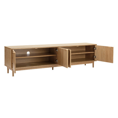 200CM DION HERRINGBONE OAK WOOD TV UNIT