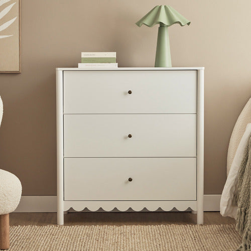 MADDISON LANE WHITE AMELIE 3 DRAWER CHEST