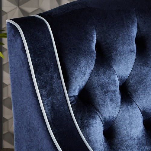 FURNITURE MARKET LARA TUFTED NEW VELVET ARMCHAIR