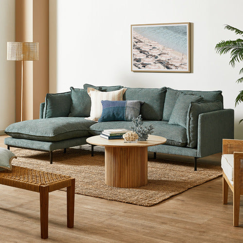 ANIKA ROUND MANGO WOOD COFFEE TABLE