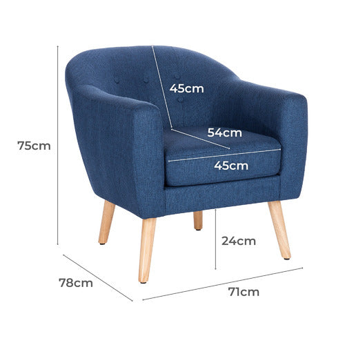 EDDY UPHOLSTERED ARMCHAIR