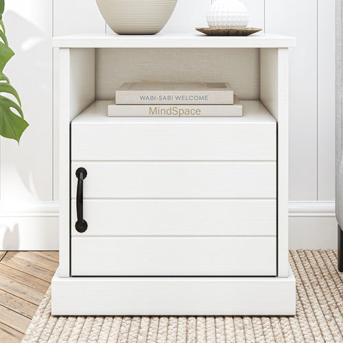 WEST VALLEY INTERIORS WHITE HAMPTONS BEDSIDE TABLE