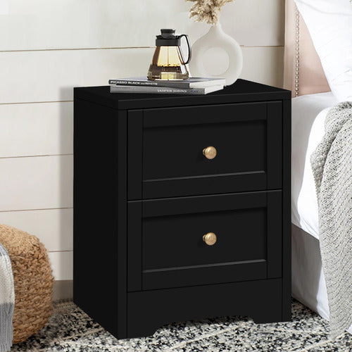 HOXTON ROOM WILLOW 2 DRAWER BEDSIDE TABLE