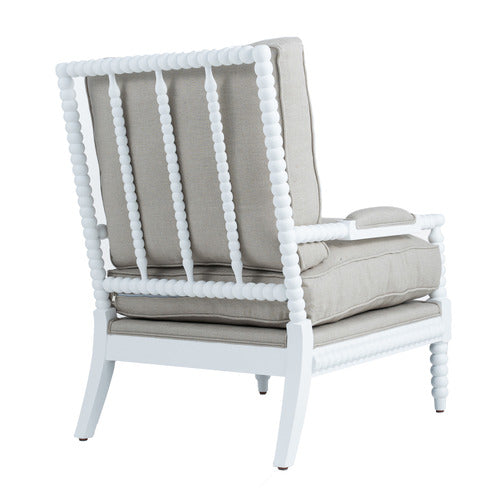 HAMILTON FURNITURE WHITE BOBBIN ARMCHAIR
