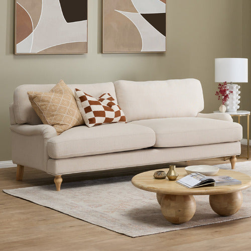 NATURAL DORSET 3 SEATER SOFA