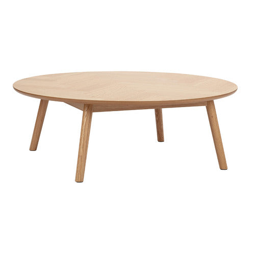 DION HERRINGBONE OAK WOOD COFFEE TABLE