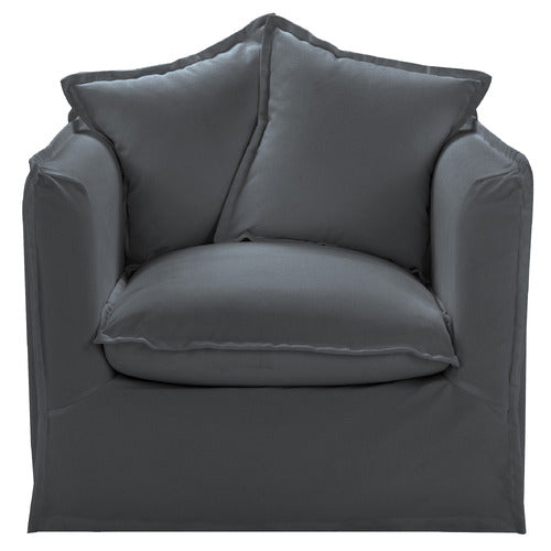 MONTAUK UPHOLSTERED SLIPCOVER ARMCHAIR