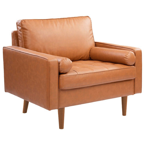 STOCKHOLM FAUX LEATHER ARMCHAIR