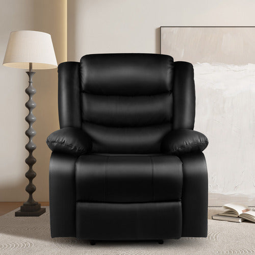 HOXTON ROOM KEHINDE FAUX LEATHER RECLINER ARMCHAIR