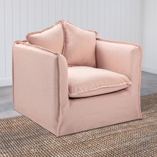 MONTAUK UPHOLSTERED SLIPCOVER ARMCHAIR