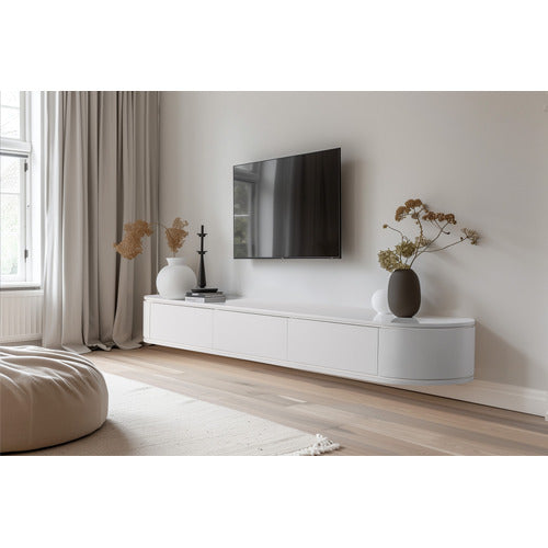 PREMIUM 200CM CANNES CURVED WALL-MOUNTED TV UNIT