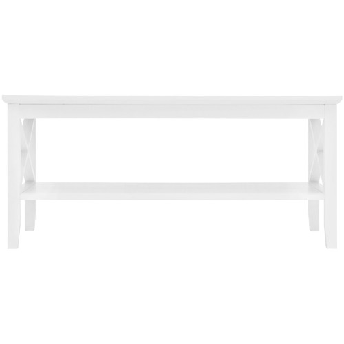 WEST VALLEY INTERIORS WHITE LONG ISLAND RECTANGULAR COFFEE TABLE