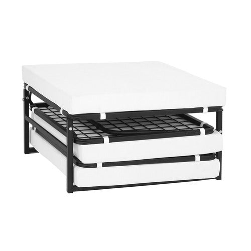 DECOR TRADERS FOLDLUX CONVERTIBLE OTTOMAN SOFA BED WITH SLIPCOVER
