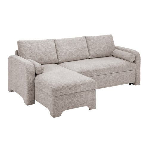 FRIDA 4 SEATER QUEEN SOFA BED WITH REVERSIBLE CHAISE