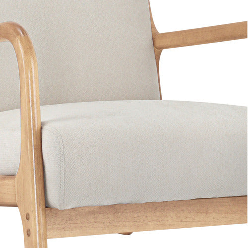 LIVING FUSION KAMDEN RUBBERWOOD ARMCHAIR