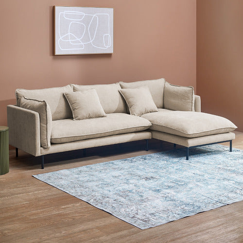 NATURAL BELLAMY 3 SEATER SOFA WITH CHAISE