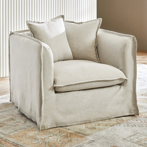 MONTAUK UPHOLSTERED SLIPCOVER ARMCHAIR