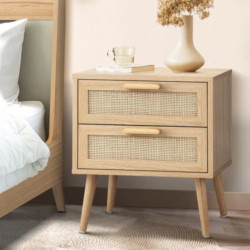 LIVING FUSION HOLLY 2 DRAWER BEDSIDE TABLES (SET OF 2)