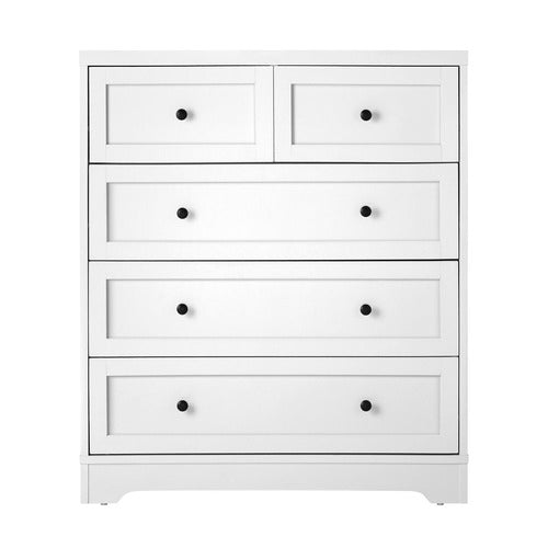 LIVING FUSION WHITE AURORA 5 DRAWER CHEST