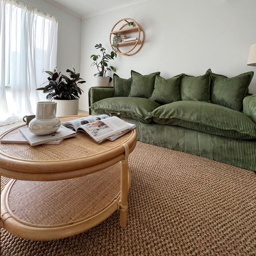 HYDE PARK HOME CUMULUS 3 SEATER CORDUROY SLIPCOVER SOFA