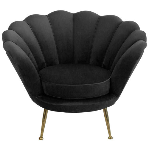 BROOKLYN AND BELLA MANHATTAN SHELL VELVET ARMCHAIR