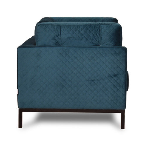 CRANK FURNITURE TEAL ALLANIS VELVET LOUNGE CHAIR