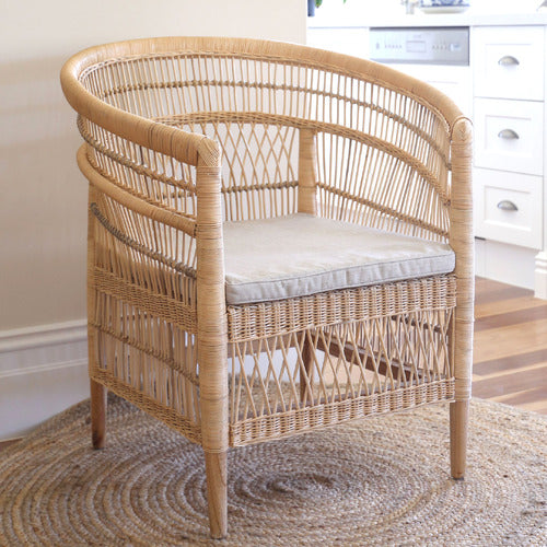 HYDE PARK HOME MALAWI RATTAN CLUB CHAIR