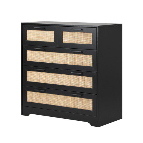 LIVING FUSION HOLLY RATTAN 5 DRAWER CHEST