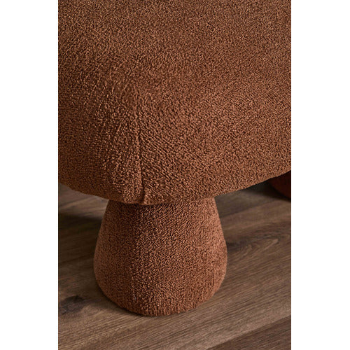 CARAMEL BARNEY BOUCLE ACCENT CHAIR
