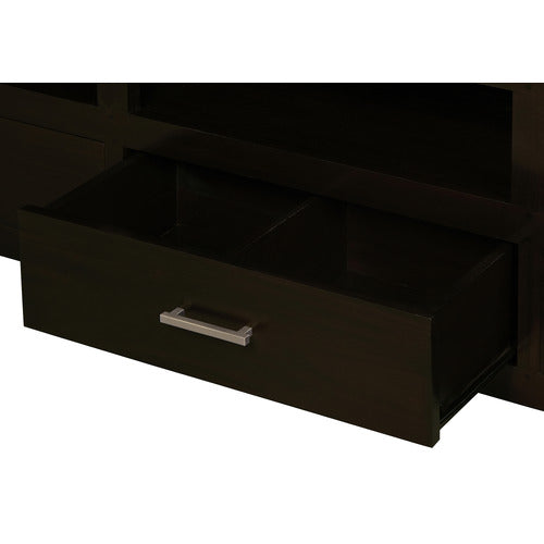 LA VERDE PARIS 190CM ENTERTAINMENT UNIT IN MAHOGANY OR CHOCOLATE